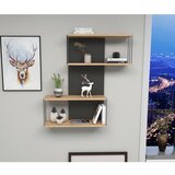 Kalune Design Stenska polica Lenor (Antracit/Hrast) | Shoptok.si