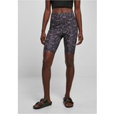 Urban Classics Women's High Waist Tech Mesh AOP Cycle Shorts blackpaisley