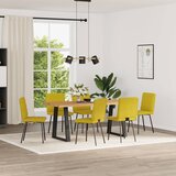 Furnova Jedilni stoli 6 kosov rumen žamet, (21950274) | Shoptok.si