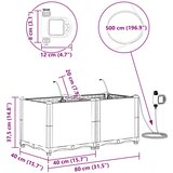  Vrtna saksija 2 pcs Bijeli 80 x 40 x 37,5 cm Plastika | shoptok.hr
