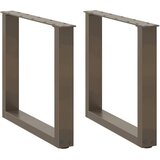  Noge za klub stolić U-oblik 2 kom Prirodni čelik 50 x (42-43) cm Čelik | shoptok.hr