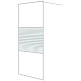 Pregrada za tuš bijela 90 x 195 cm s prozirnim staklom ESG | Eponuda.ba
