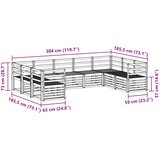 Sekcijska garnitura 9 pcs Prirodna | shoptok.hr