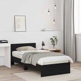 Okvir kreveta s uzglavljem Crni hrast 80 x 200 cm | Shoptok.si