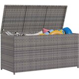  Vrtna kutija za pohranu siva 120 x 50 x 60 cm od poliratana | shoptok.hr