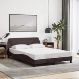 Furnova Posteljni okvir brez vzmetnice temno rjav 140x200 cm tkanina, (21940678) Cene