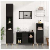  Omarica za umivalnik črna 80x33x60 cm inženirski les | Shoptok.si