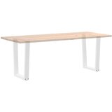  Noge jedilne mize V-oblika 2 kosa Bela 60x(72-73,3) cm Jeklo | Shoptok.si