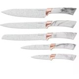 Klausberg KB-7769 set 5 kuhinjskih noževa sa stalkom – bijelo-smeđi | shoptok.hr