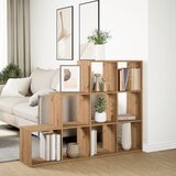  Pregrada/regal za knjige 3 razina hrast 137,5x29x103,5cm drveni | shoptok.hr