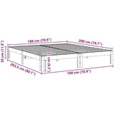  Posteljni okvir brez vzmetnice 180x200 cm trdna borovina | Shoptok.si