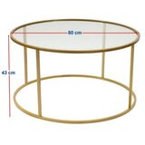 Hanah home sto za dnevnu sobu berlin 80 gold transparent | ePonuda.com