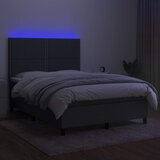  box spring s madracem LED tamnosivi 140x190 cm tkanina | shoptok.hr