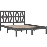  Za krevet od masivne borovine sivi 200 x 200 cm | shoptok.hr