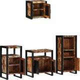 vidaXL Set namještaja za kupaonicu 4 pcs Čvrsto reciklirano drvo | shoptok.hr