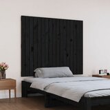 Zidno uzglavlje crni 108 x 3 x 90 cm od masivne borovine | Eponuda.com