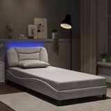  Okvir kreveta s LED-om bez madraca Hvar bijeli 90 x 200 cm | shoptok.hr