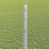 Heksagonalna ograda s stubom 25 x 1,2 m Pocinčani čelik Srebrna | shoptok.hr