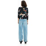 Desigual Pulover temno modra / jelka / oranžna / črna | Shoptok.si