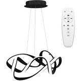 Toolight moderna led stropna svjetiljka + daljinski upravljač eve App820-CP crna | shoptok.hr