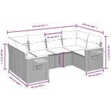 vidaXL 6-dijelni set vrtnih sofa od poliratana s jastucima sivi | shoptok.hr