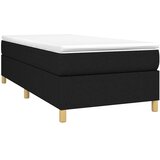  Krevet s oprugama i madracem crni 100 x 200 cm od tkanine | shoptok.hr