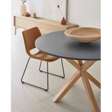 Kave Home Okrogla jedilna miza s stekleno mizno ploščo ø 120 cm Argo – | Shoptok.si