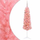  Umjetno usko božićno drvce s kuglicama 120 cm 150 LED lampica | shoptok.hr