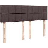 vidaXL Box spring postelja z vzmetnico temno rjava 160x200 cm blago, (21308664) | Shoptok.si