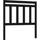  Uzglavlje za krevet crno 106 x 4 x 100 cm od masivne borovine | shoptok.hr