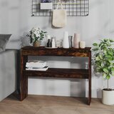 vidaXL Konzolna mizica dimljeni hrast 102x30x80 cm konstruiran les Cene