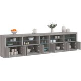  Komoda s LED svjetlima boja sivog hrasta 283x37x67 cm | shoptok.hr