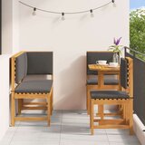  Set za blagovanje u vrtu s jastučićima 5 komada čvrsto drvo akacije | shoptok.hr