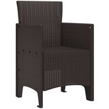  Vrtne stole 2 kosa Rjava Poli Rattan, (22015585) | Shoptok.si