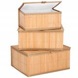  HA0153 KOŠARA ZA SKLADIŠTENJE OD BAMBUSOVA 3 KOMADA | shoptok.hr