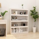 The Living Store Knjižna omara za razdelitev prostora bela 100x30x135,5 cm - Knjižna Omara, (21431206) Cene