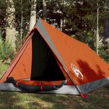 vidaXL Šotor za kampiranje siv oranžen 200x120x88/62 cm 185T taft Cene