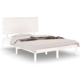  Posteljni okvir bel iz trdnega lesa 120x190 cm 4FT, (20905545) | Shoptok.si