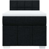 vidaXL Box spring postelja z vzmetnico črna 100x200 cm blago | Shoptok.si