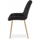  BERA stolica - crni baršun / noge od hrasta x 4 | shoptok.hr