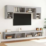 vidaXL TV omarica z LED lučkami 2 kosa betonsko siva 100x30x30 cm | Shoptok.si