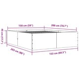 Okvir za krevet boja hrasta 150 x 200 cm konstruirano drvo | shoptok.hr