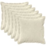  Presvlaka za jastuk 6 kom. HOUTEN Krem 45 x 45 cm - Dizajn s paspulom Krem 6 | shoptok.hr
