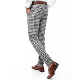 DStreet Gray UX3698 checkered men's chino trousers | shoptok.hr