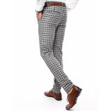 DStreet Gray UX3698 checkered men's chino trousers Cene