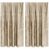  Baršunaste zavjese sa zavjesama 2 pcs Krema 140 x 140 cm Baršun | Eponuda.com