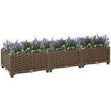 vidaXL Visoka greda 120x40x23 cm polipropilen Cene