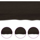 Stolna ploča tamnosmeđa 220x50x(2-4) cm obrađeni masivni hrast | shoptok.hr