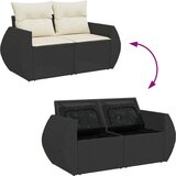 vidaXL 6-dijelni set vrtnih sofa s jastucima crni od poliratana | shoptok.hr