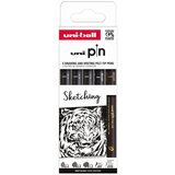 UNI ball Marker Uni pin set 0,4/0,9/1,2/BR/EFB mm crni Sketching 5/1 | shoptok.hr